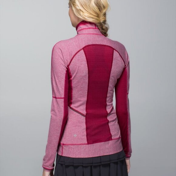 Lululemon Run For Gold 1/2 Zip Heathered Bumble Berry Size 4 - Picture 8 of 13